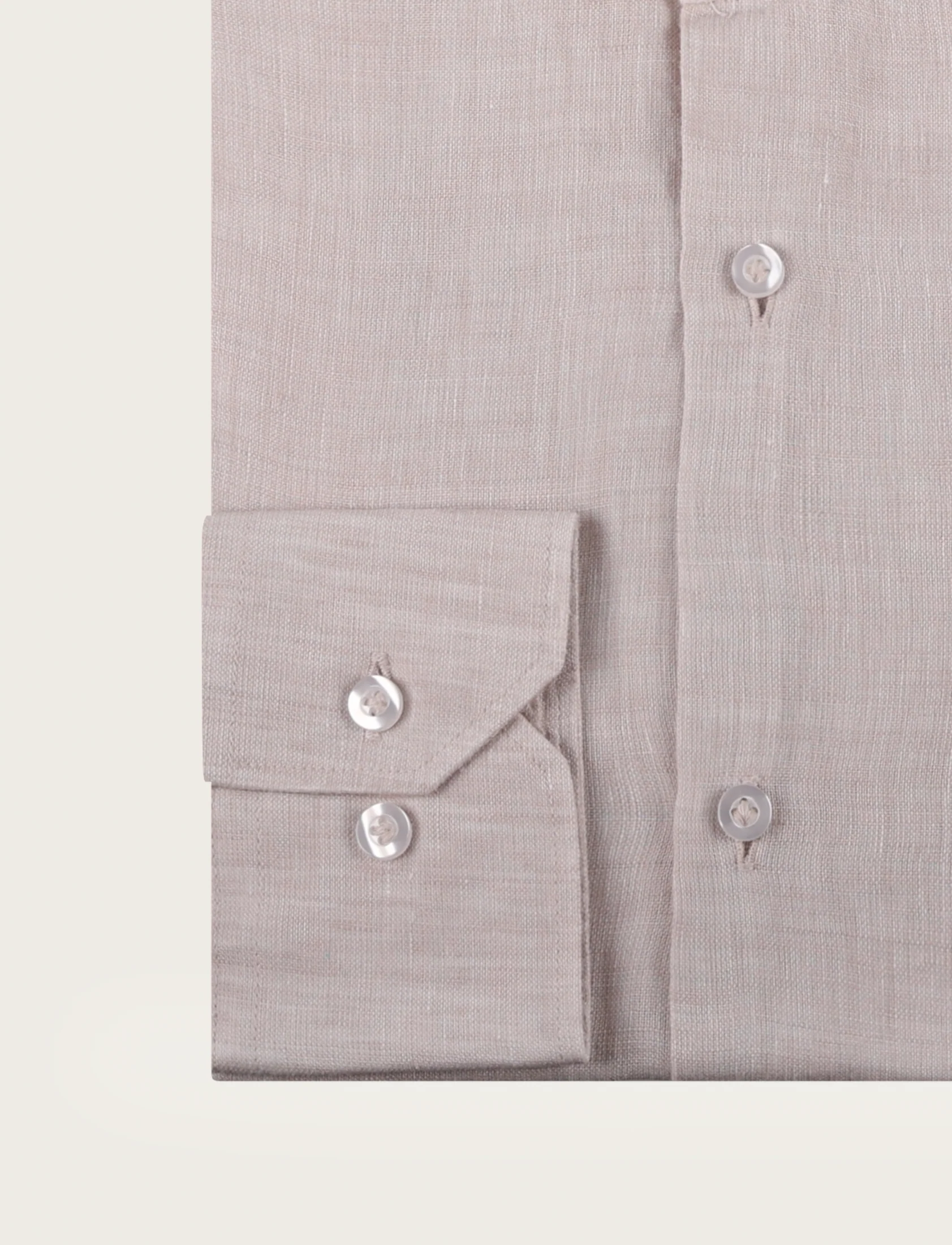 Camicia in lino con collo alla coreana - Image 3