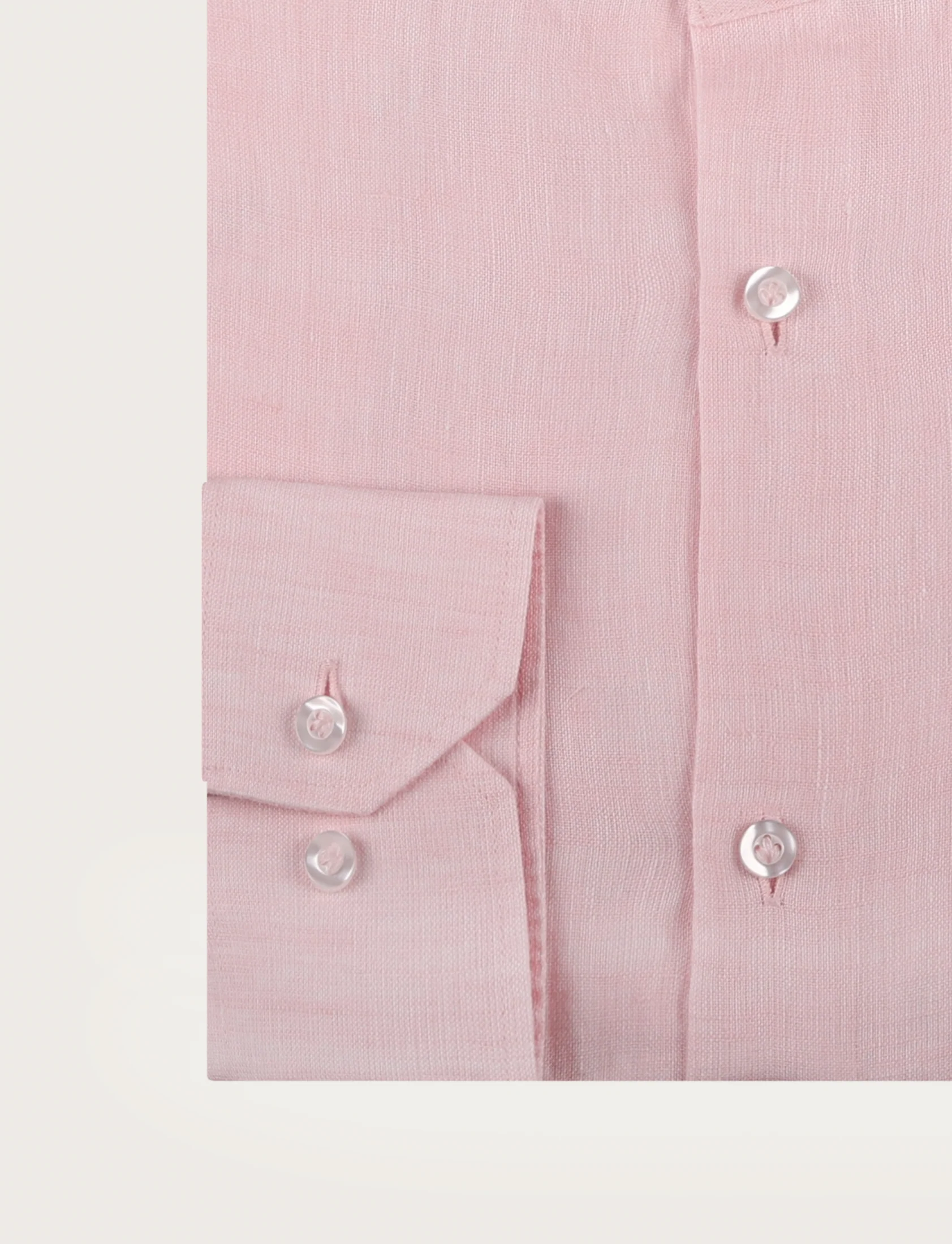 Camicia in lino con collo alla coreana - Image 6