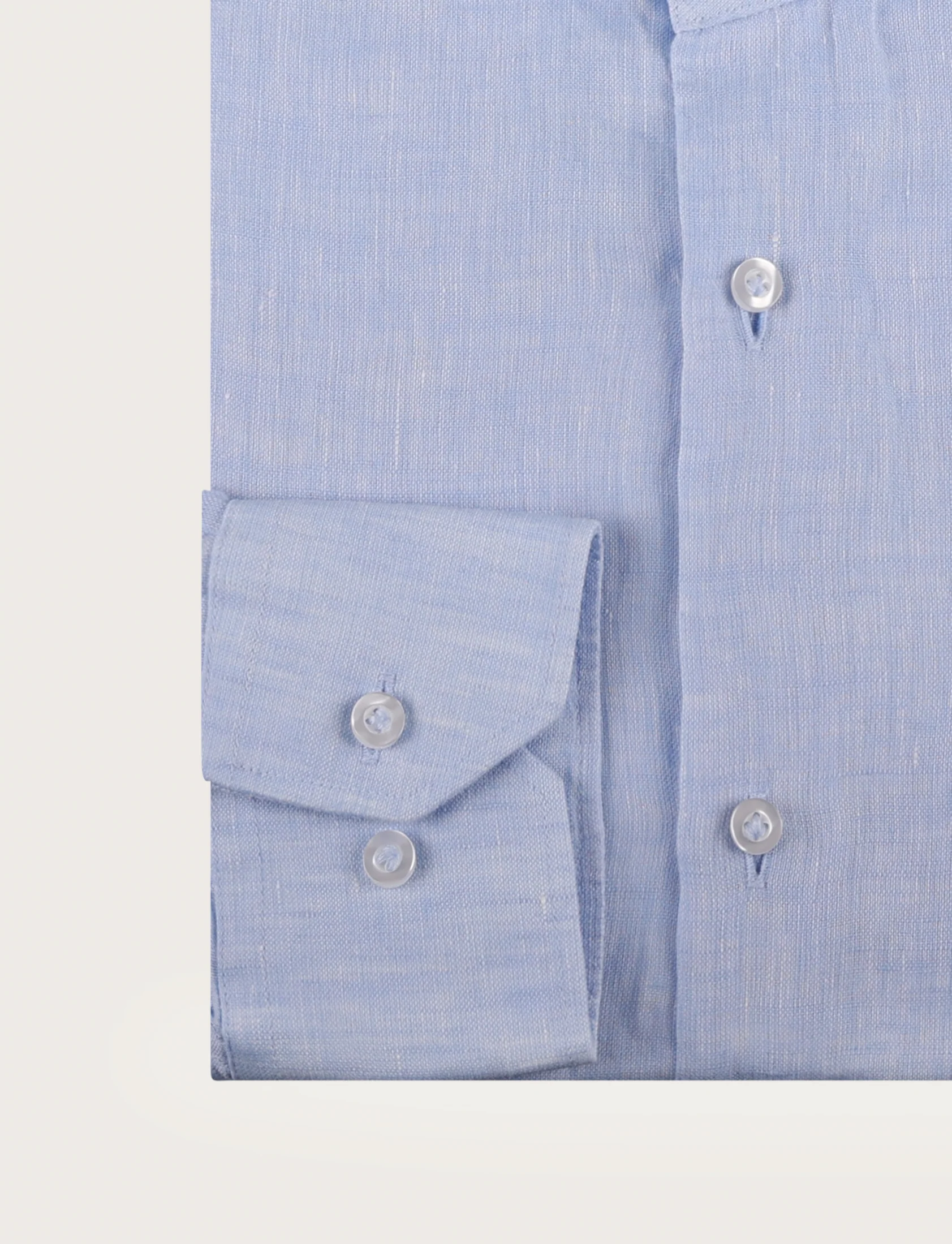 Camicia in lino con collo alla coreana - Image 9