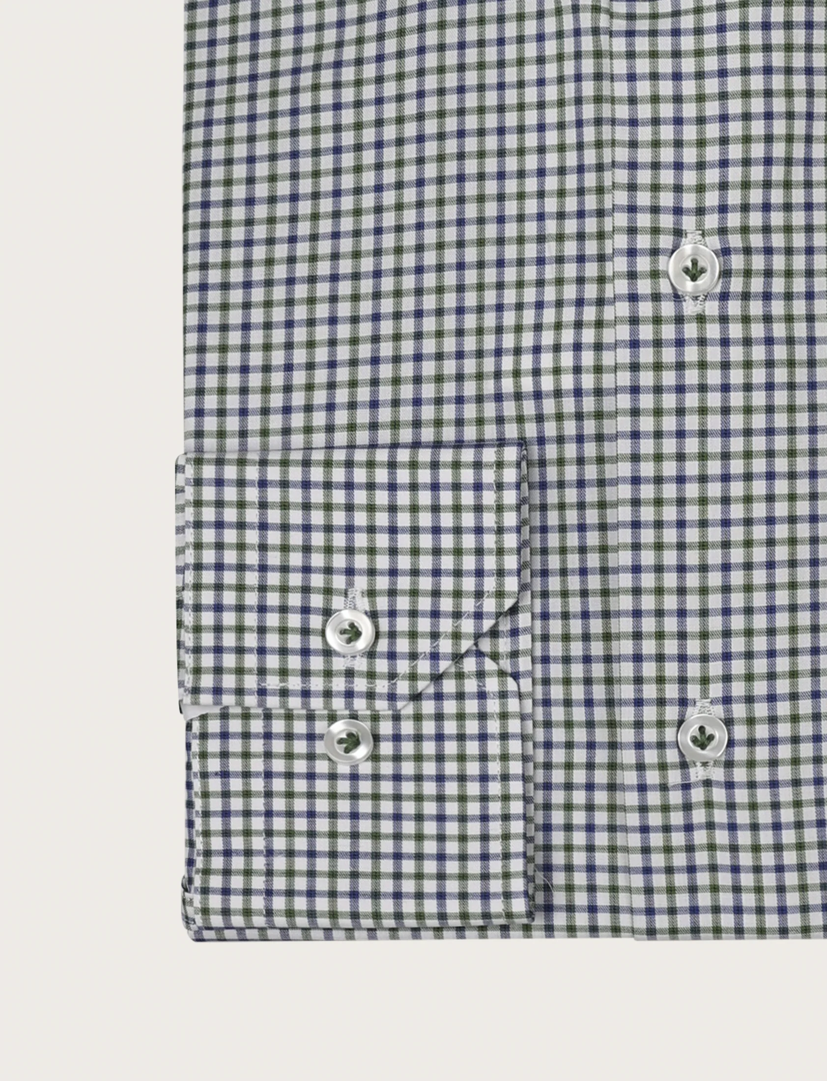 Camicia quadretto bicolore in cotone - Image 3