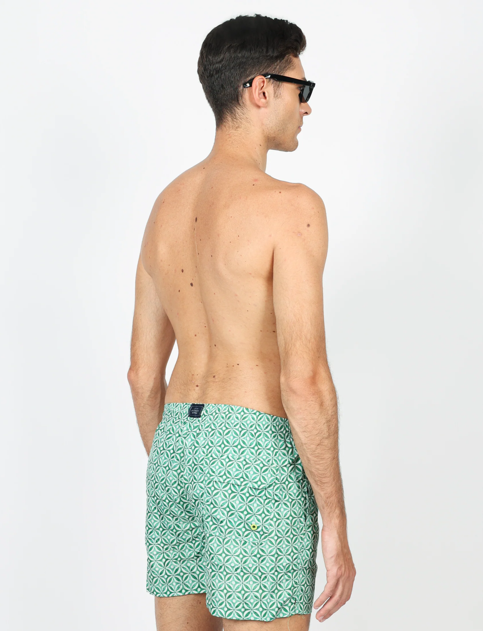 Costume da bagno fantasia geometrica verde - Image 3