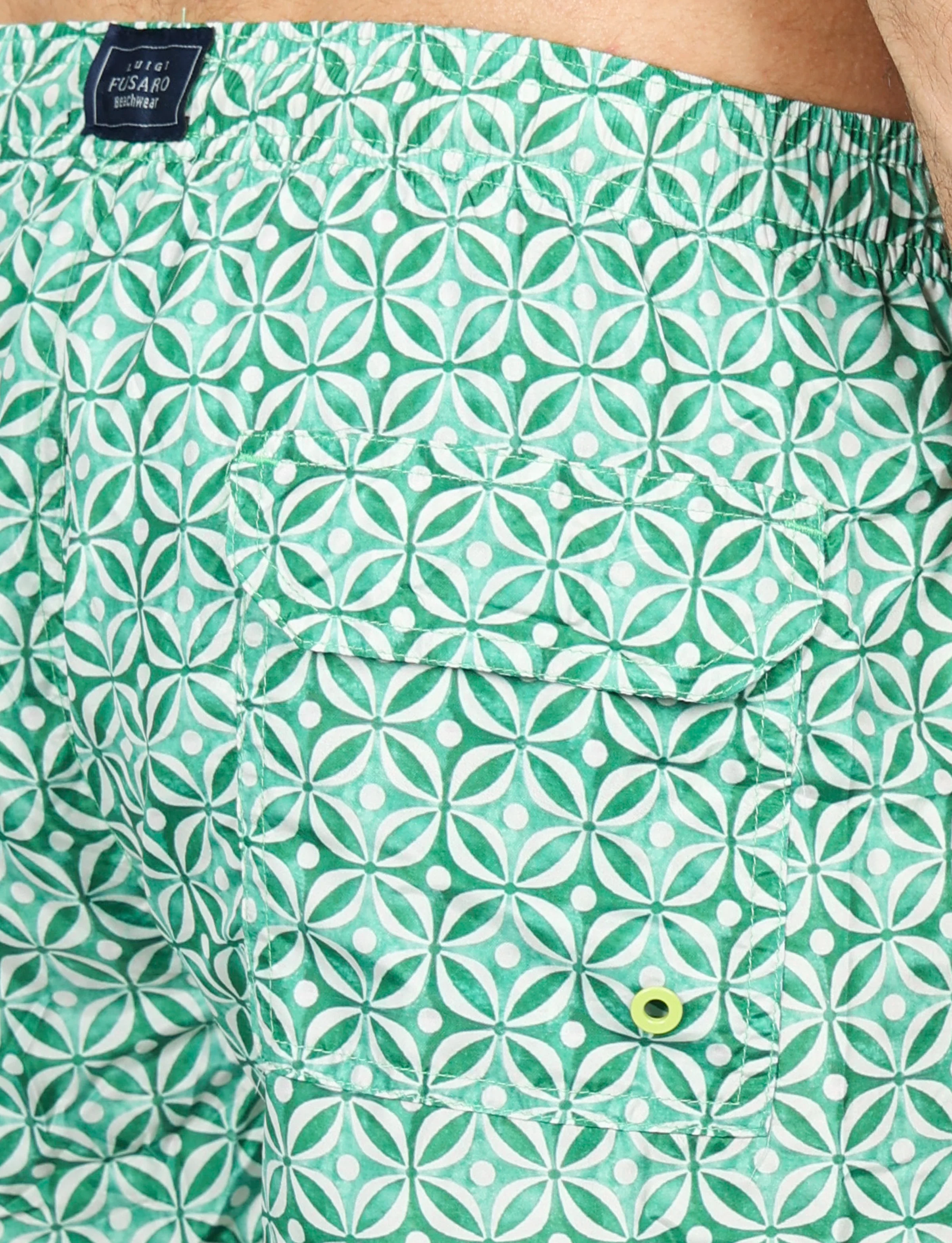 Costume da bagno fantasia geometrica verde - Image 4