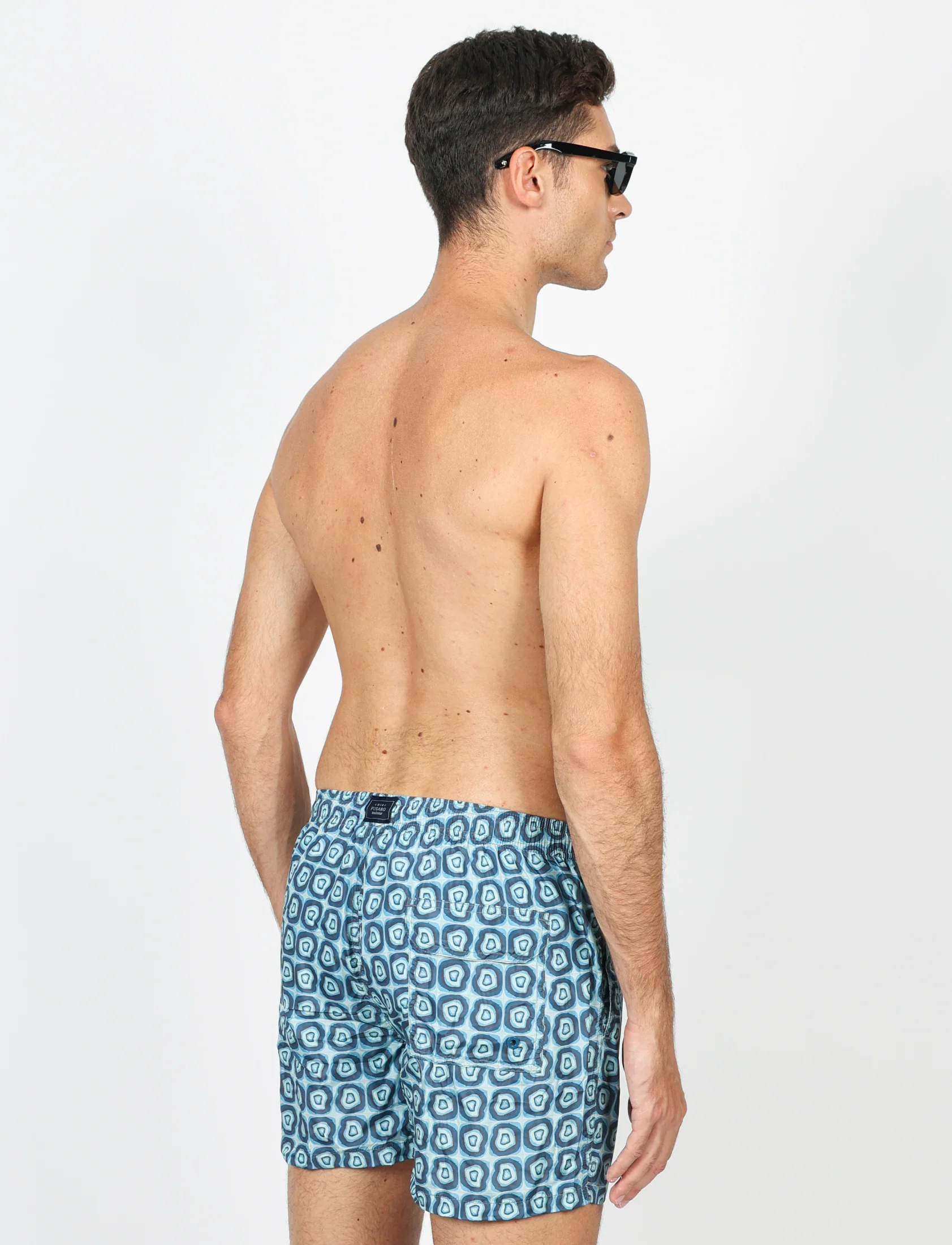 Costume da bagno fantasia geometrica blu - Image 3