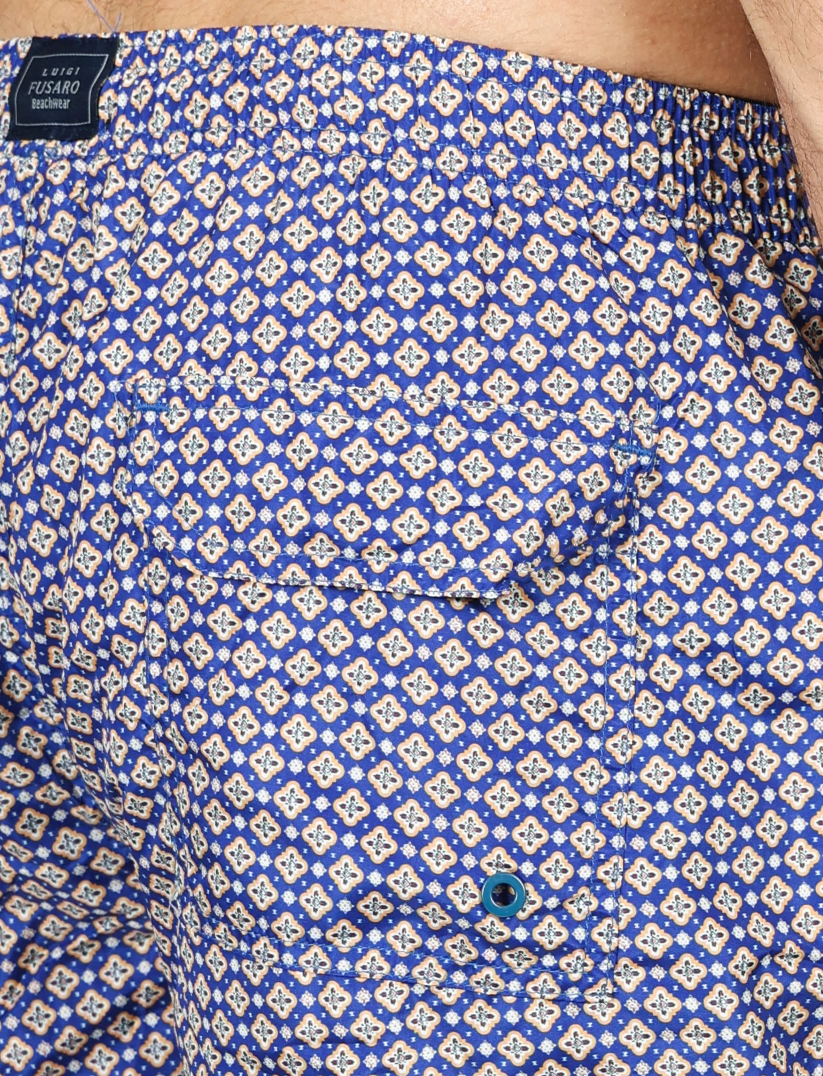 Costume da bagno fantasia micro geometrica blu - Image 4