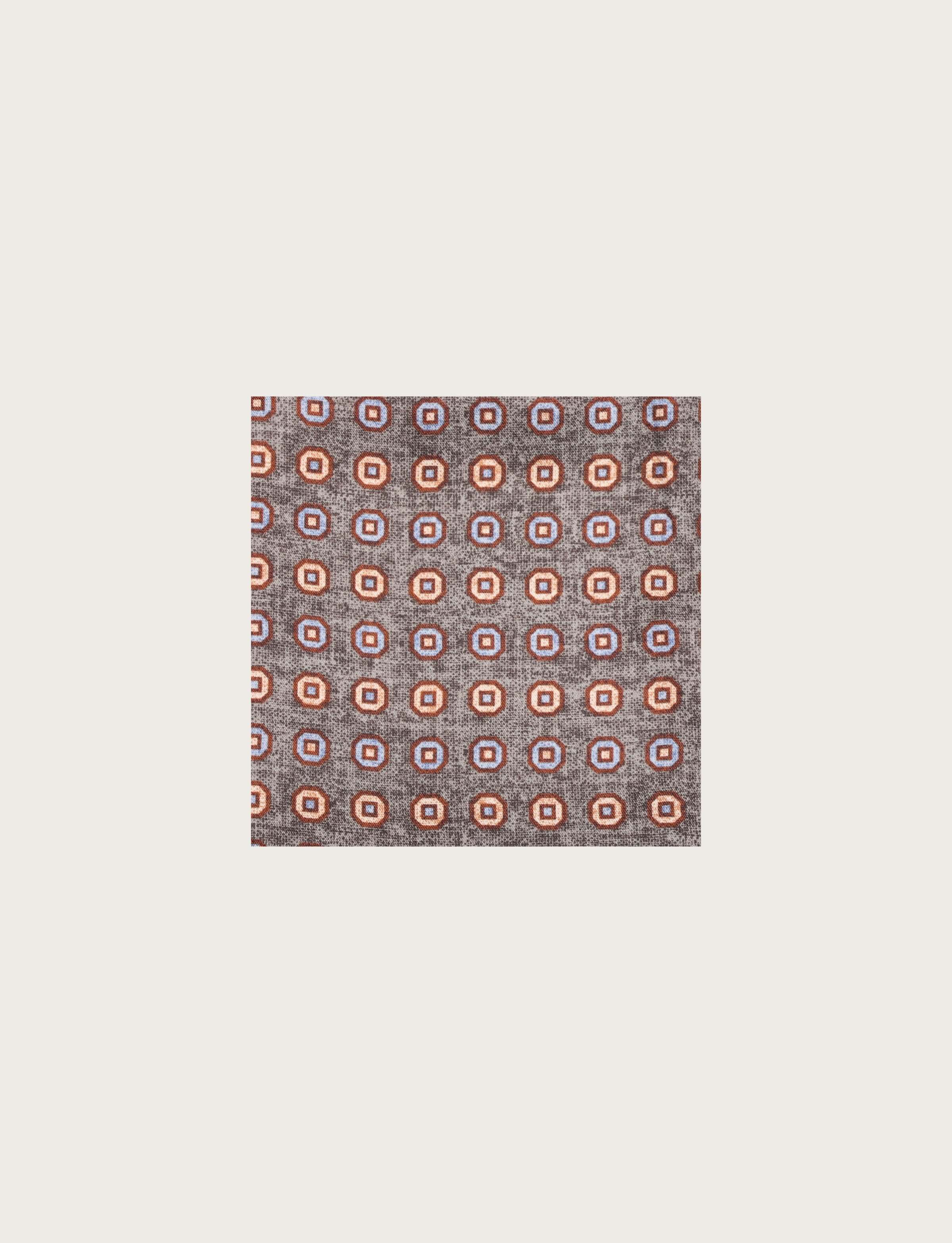 Pochette in seta con motivo geometrico rétro