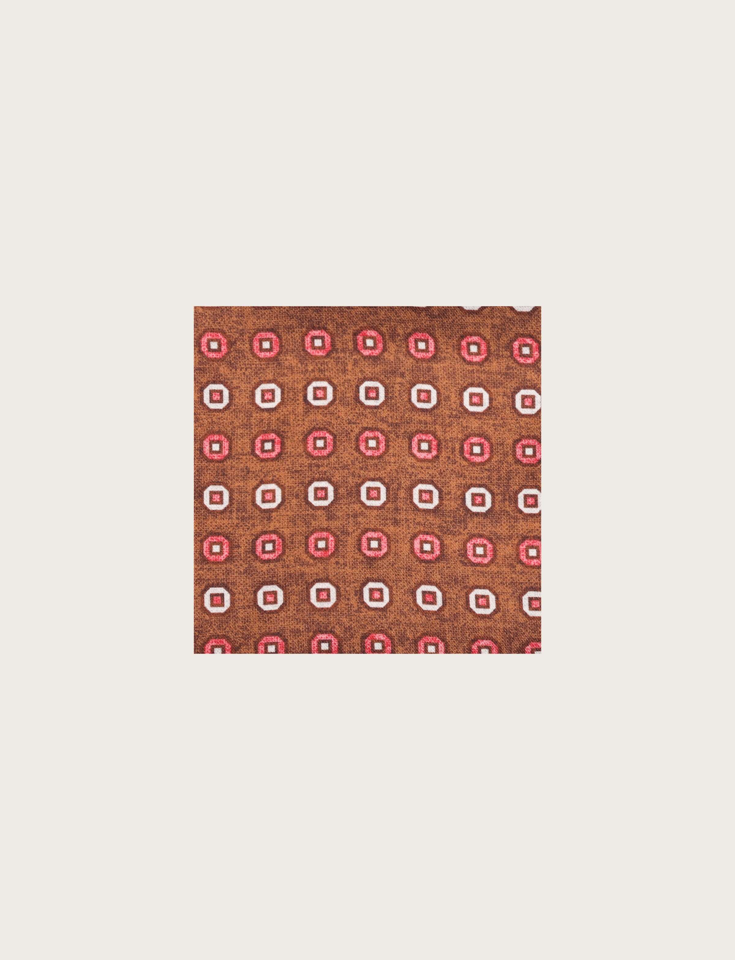 Pochette in seta con motivo geometrico rétro - Image 3