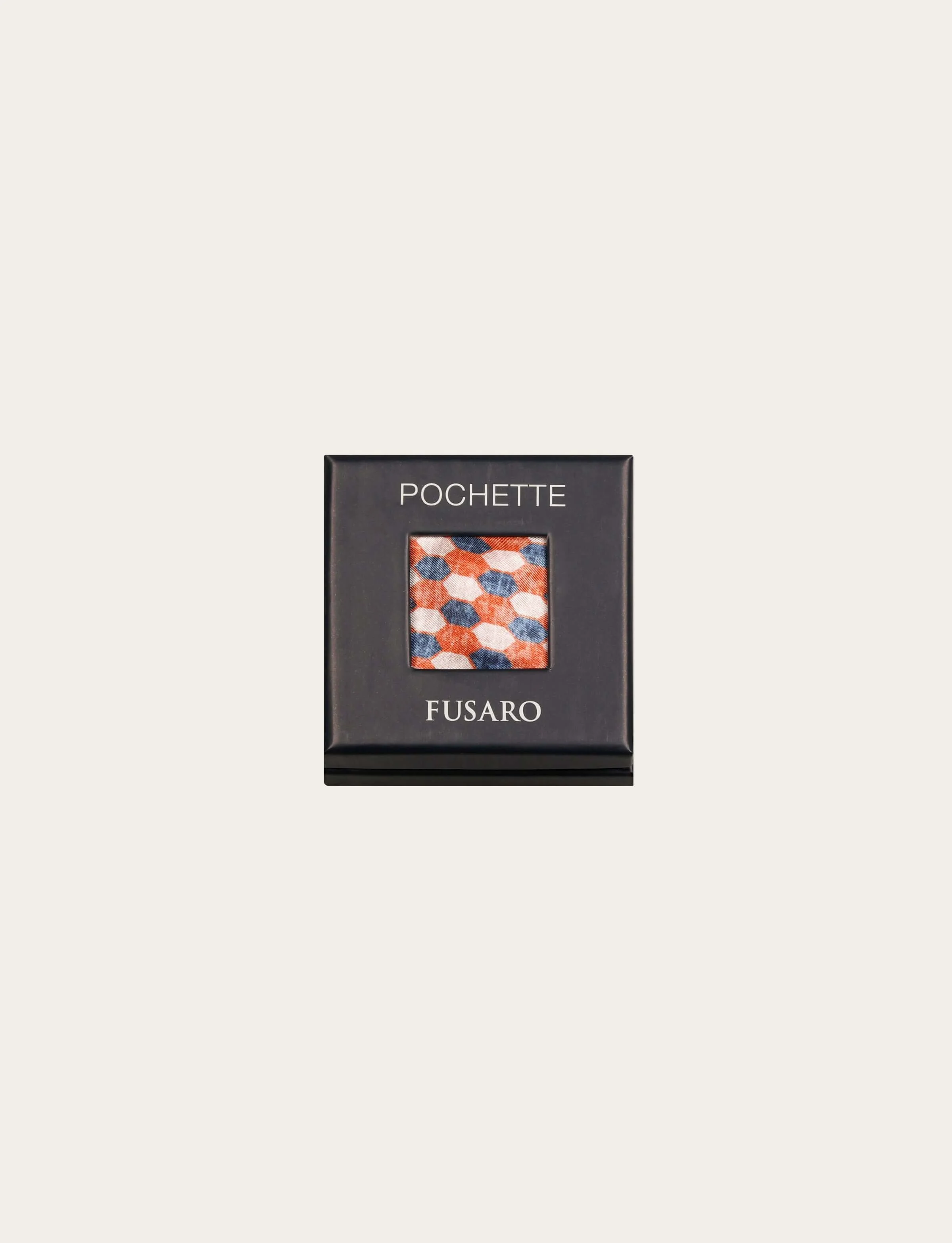 Pochette in seta con disegno geometrico - Image 2