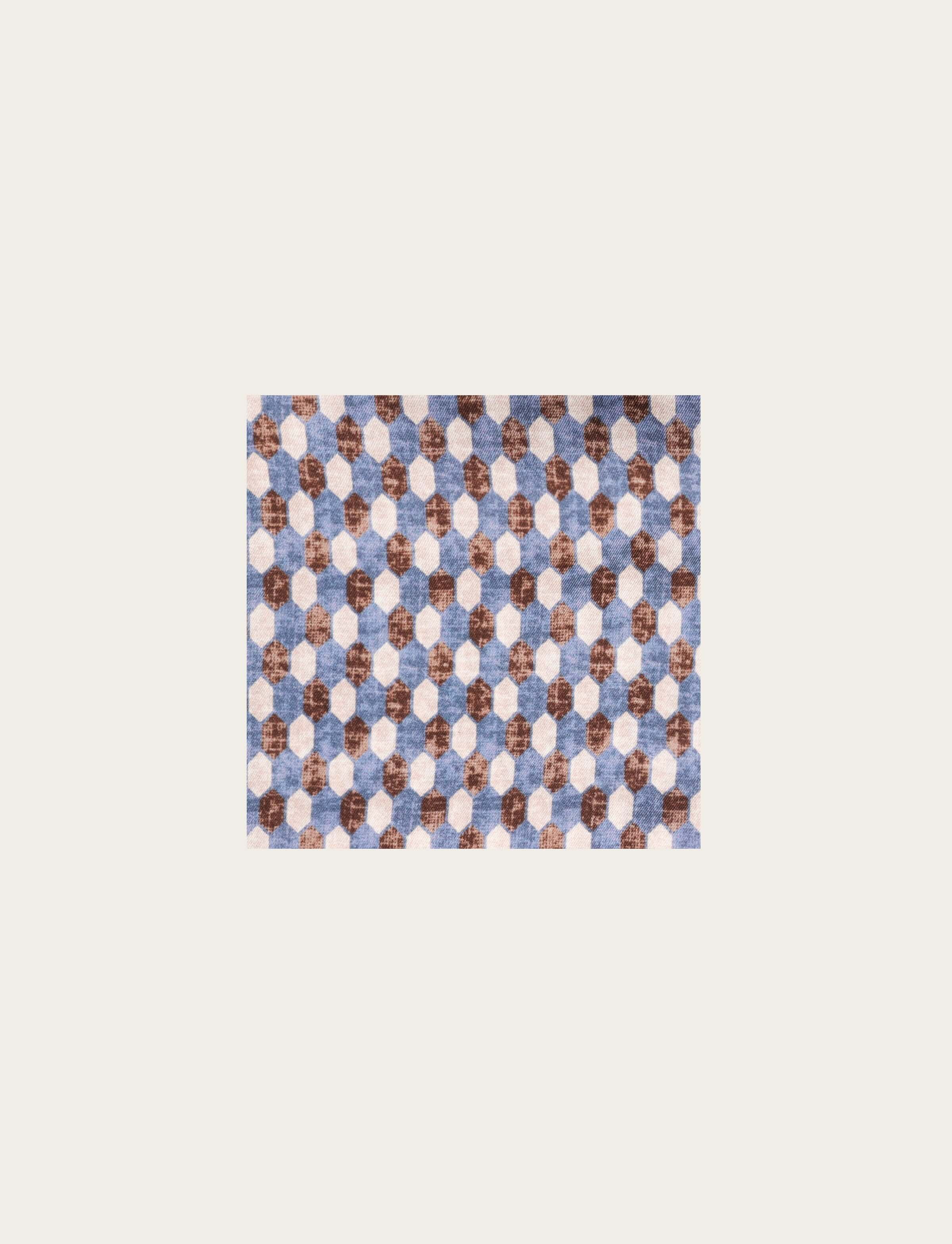 Pochette in seta con disegno geometrico - Image 3