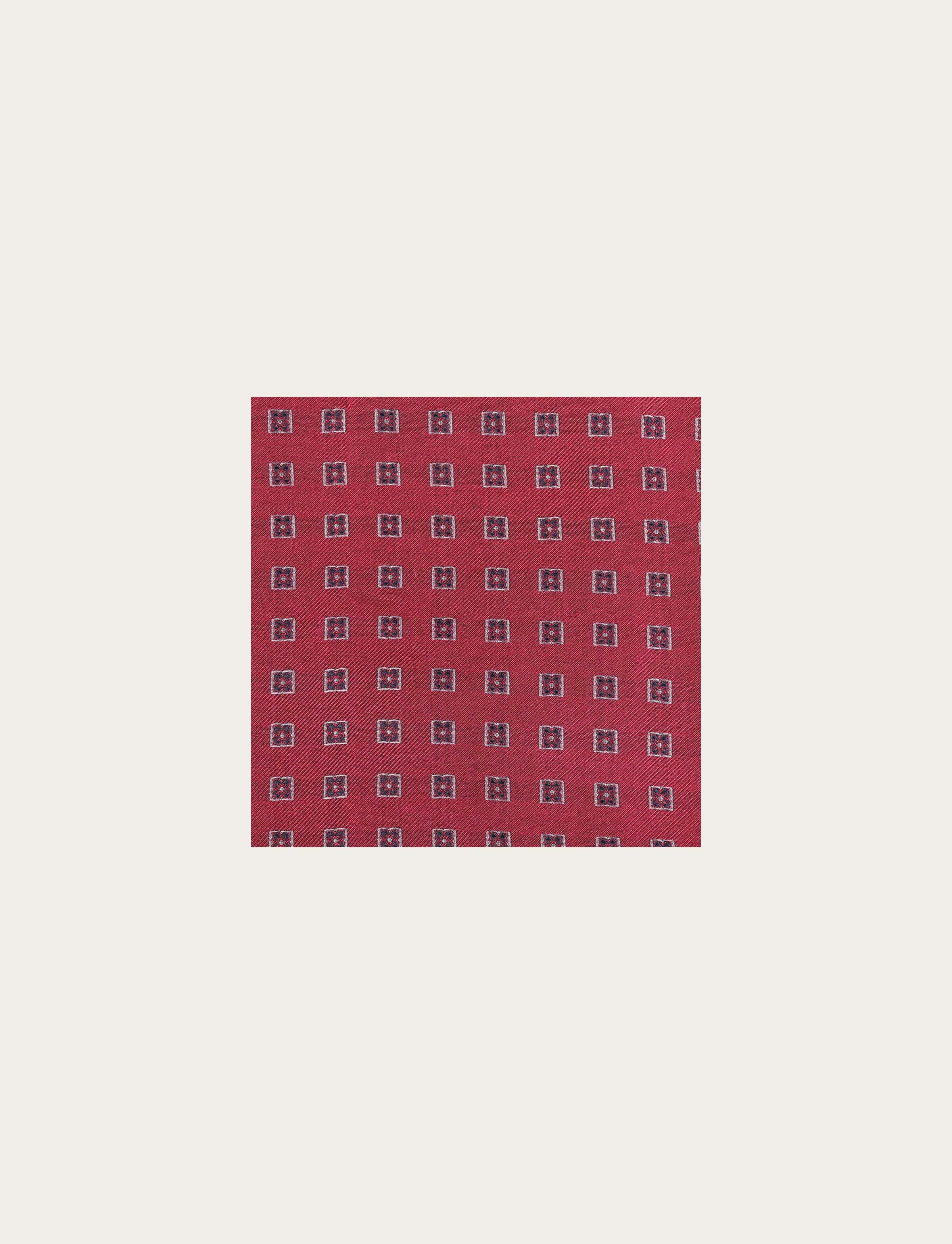 Pochette in seta fantasia geometrica micro fiore
