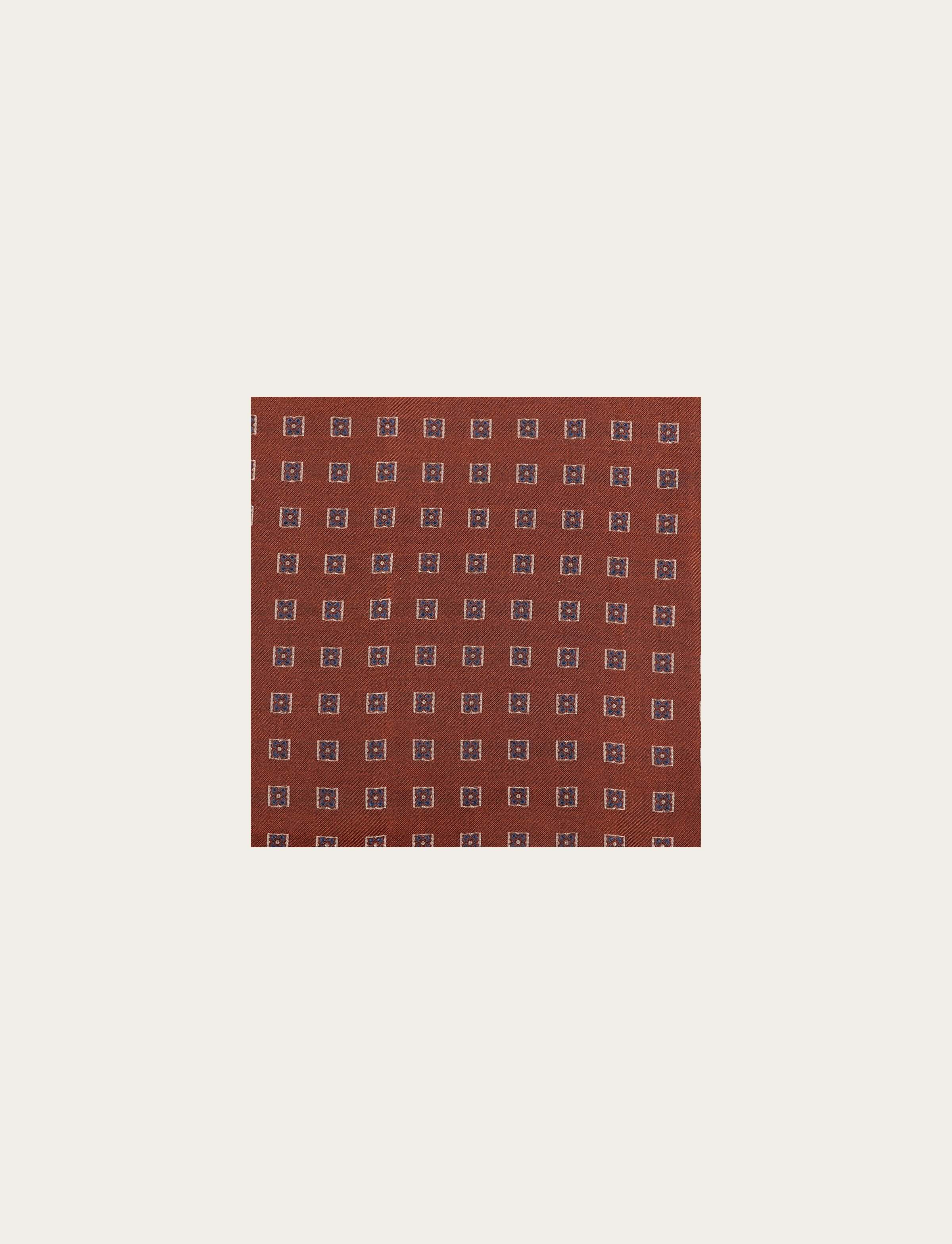 Pochette in seta fantasia geometrica micro fiore - Image 6