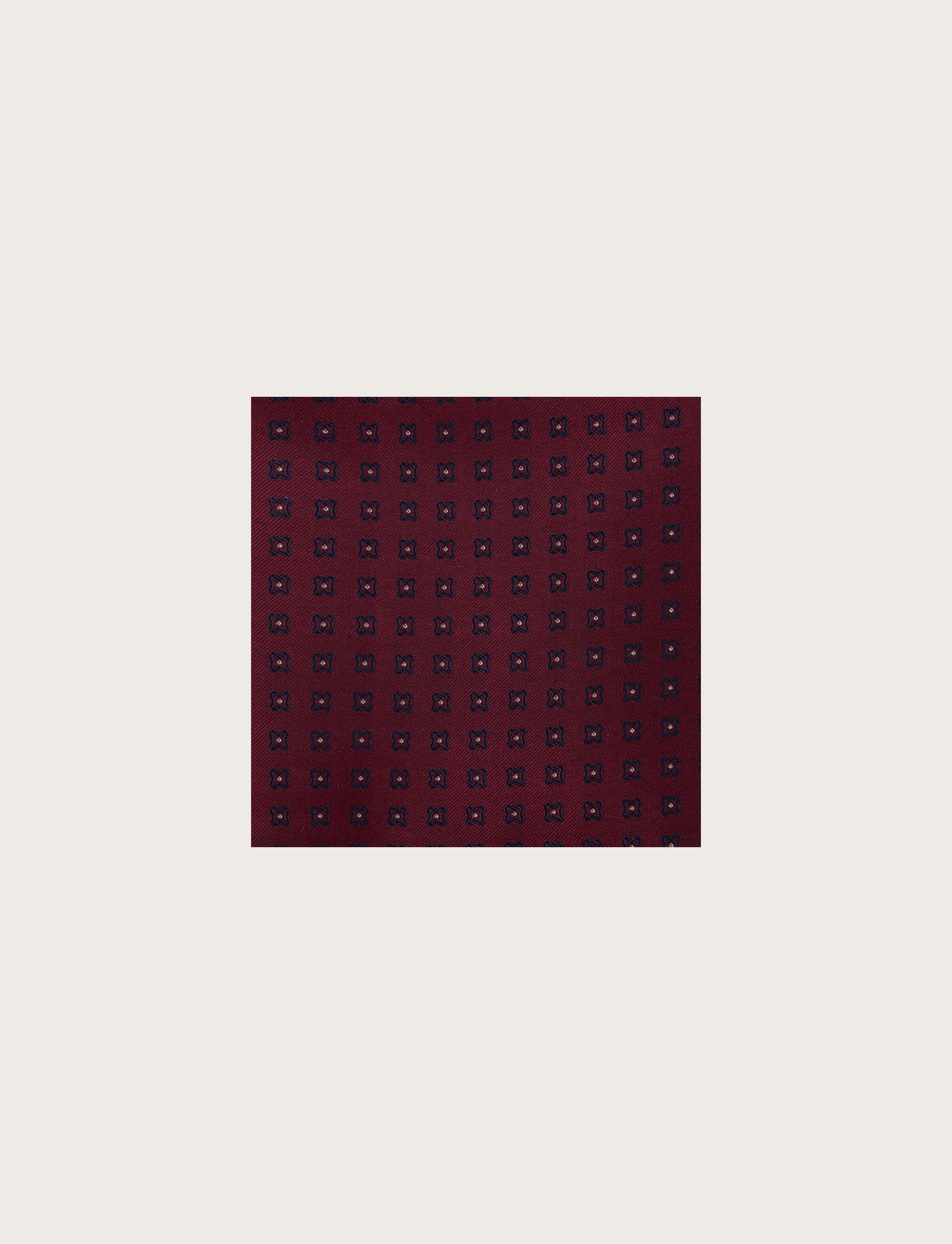Pochette in seta geometrica a fiore - Image 5