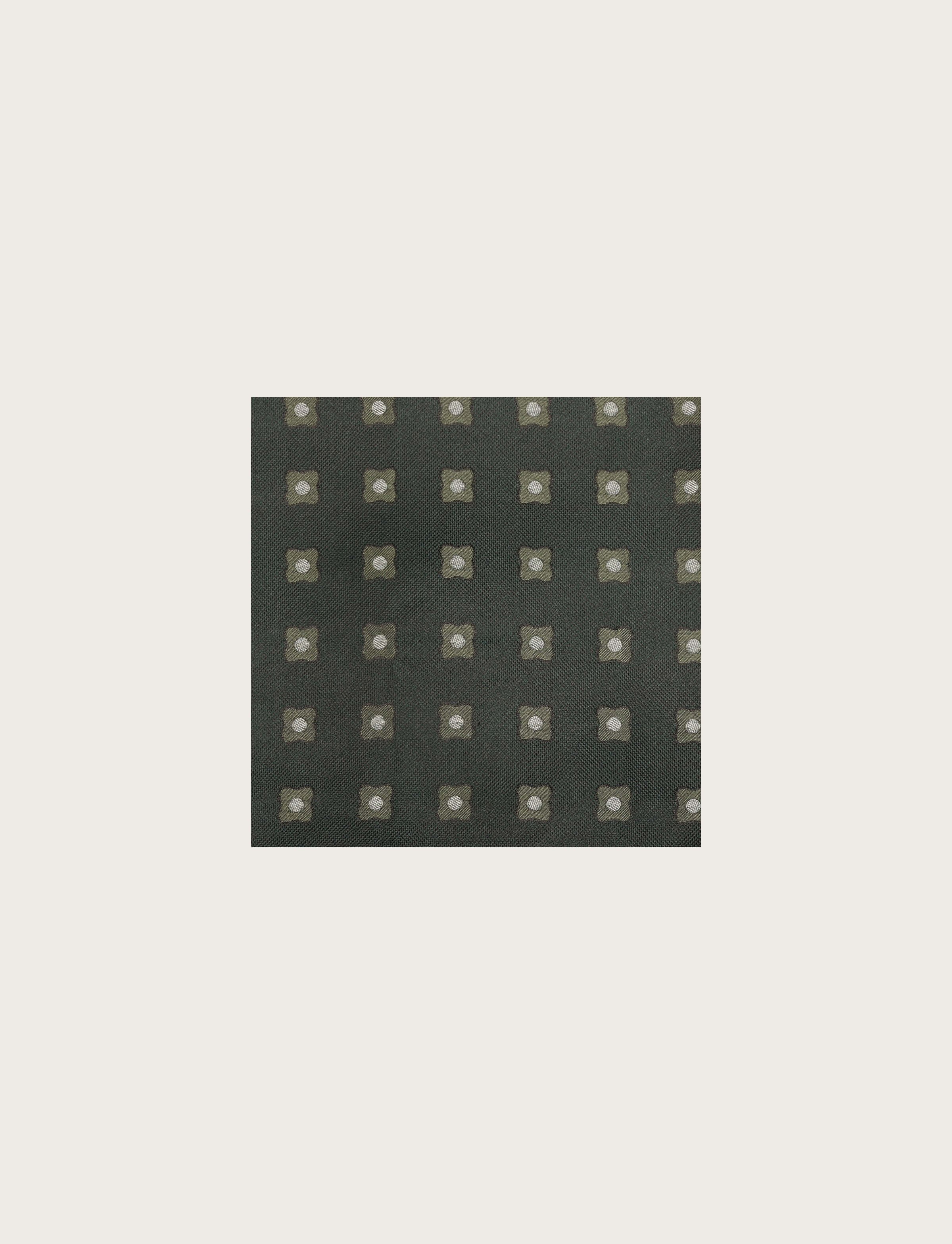 Pochette in seta motivo geometrico a fiore
