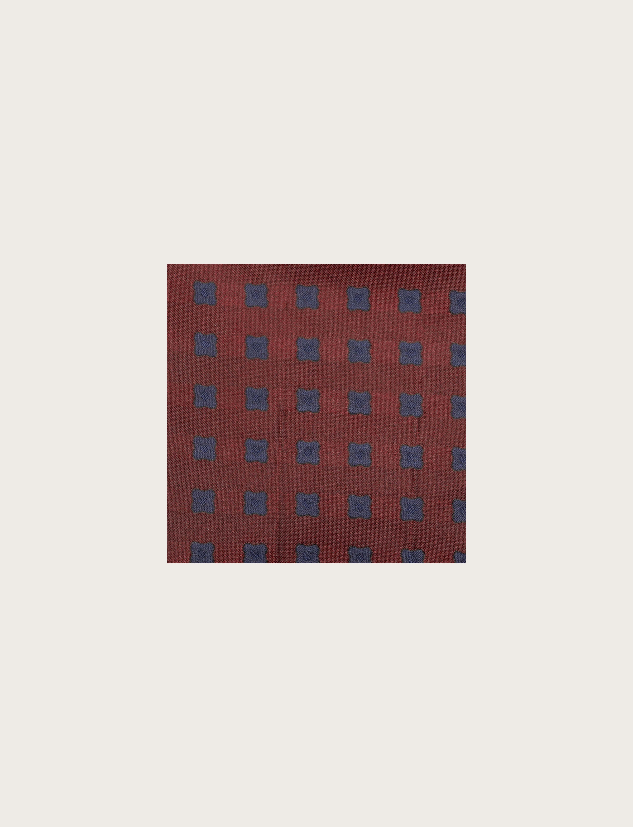Pochette in seta motivo geometrico a fiore - Image 5